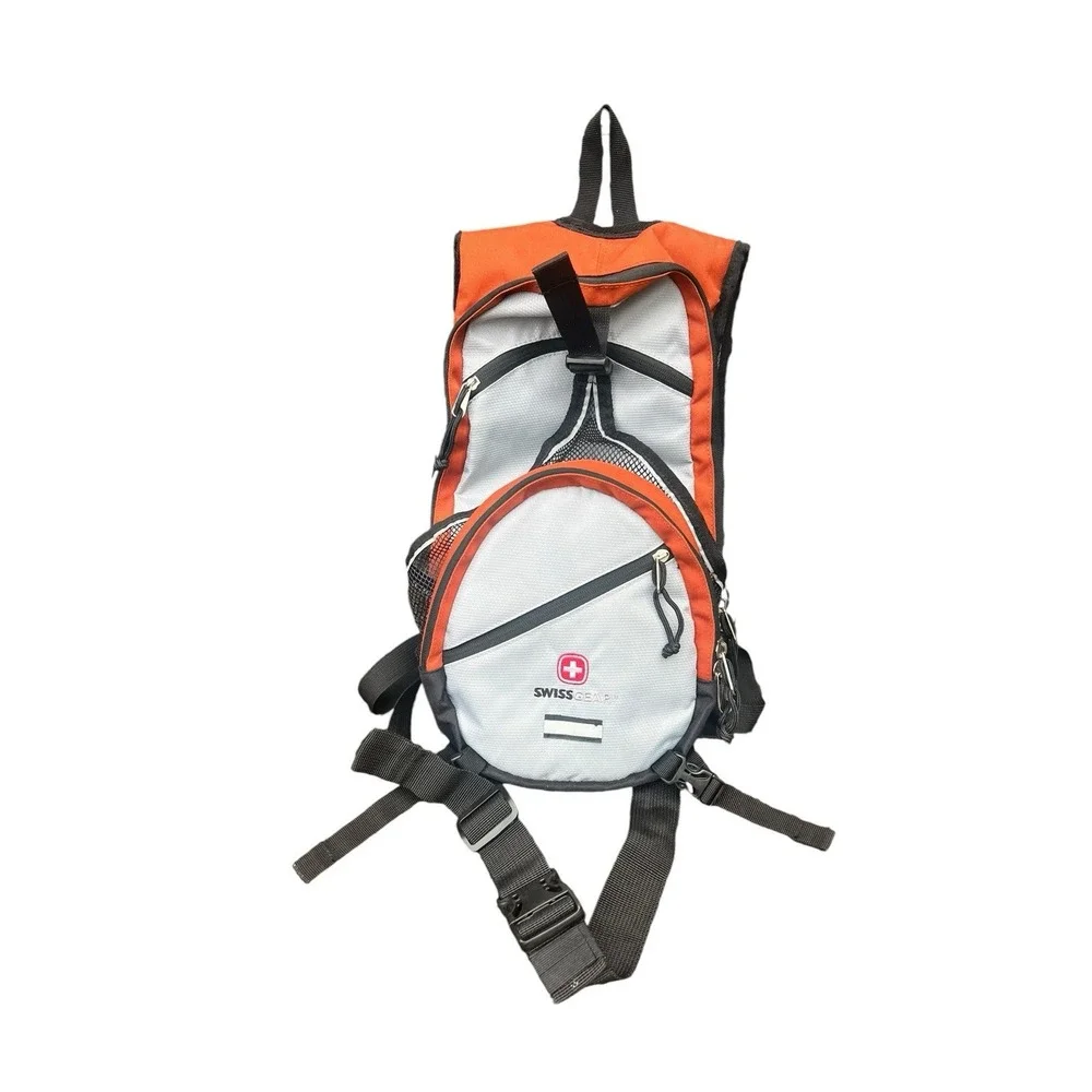 SwissGear Hydration Backpack Orange Gray Hiking Cycling Daypack * No Bladder